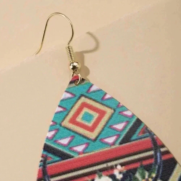 🆕Skull Color Block Water Drop Earrings🆕 - Picture 3 of 4